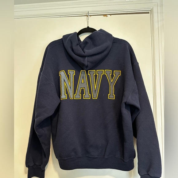 Vintage 90’s Reflective size: large. US Navy Hoodie Logo Sweatshirt. - Picture 2 of 12